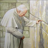 Preghiera - San Giovanni Paolo II al muro del pianto - 2006